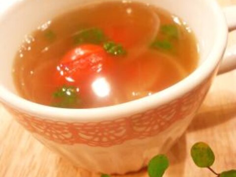 ミニトマトのスープ。